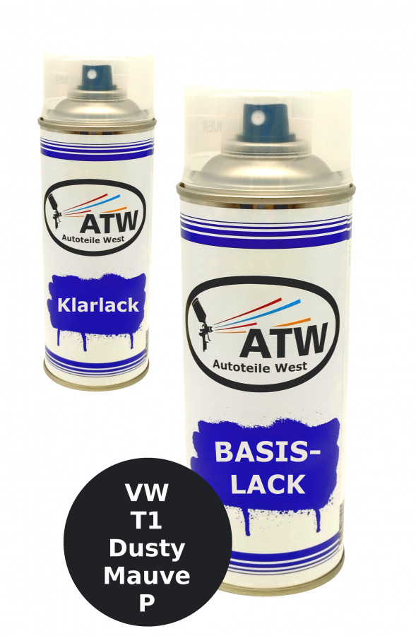 Autolack für VW T1 Dusty Mauve P+400ml Klarlack Set